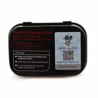 Demon Killer Spaced Clapton Coil (10-pack, 0,35 ohm, Kanthal/SS)
