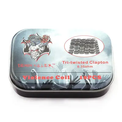 Demon Killer Tri-twisted Clapton Coil (10-pack, 0,35 ohm, Kanthal/SS)