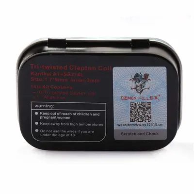 Demon Killer Tri-twisted Clapton Coil (10-pack, 0,35 ohm, Kanthal/SS)