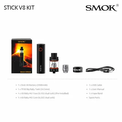 SMOK Stick V8 Kit package contents