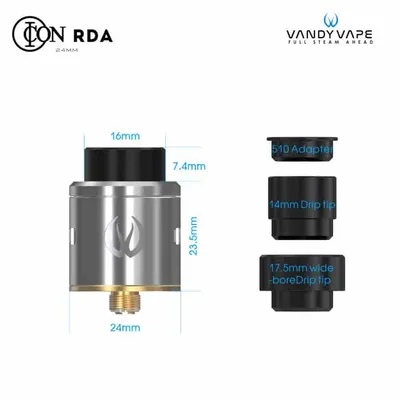 Vandy Vape Icon RDA Dimensions