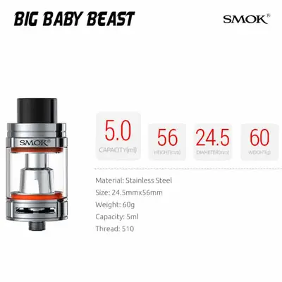 SMOK TFV8 Big Baby Specs