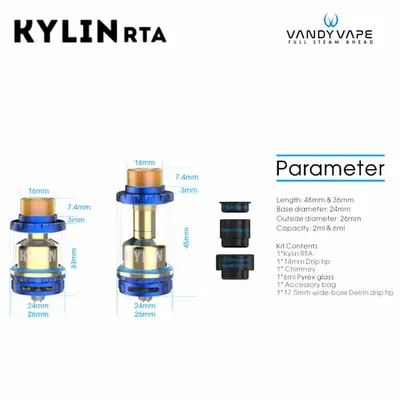 Vandy Vape Kylin RTA Parameters