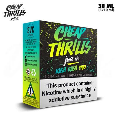 Cheap Thrills Rush Rush Yayo TPD 3x 10 ml E-juice