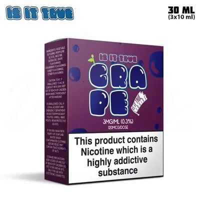 Is It True Liquids- Grape TPD 3x10 ml
