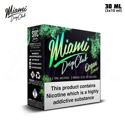 Miami Drip Club Ocean Lime TPD 3x 10 ml E-juice