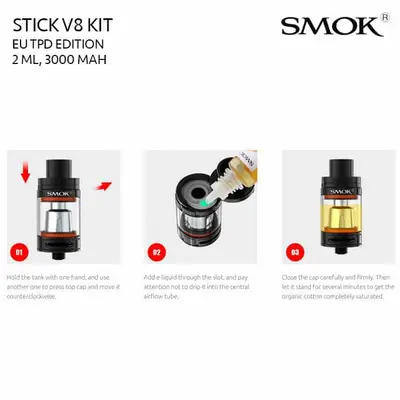 SMOK Stick V8 TPD Kit Filling