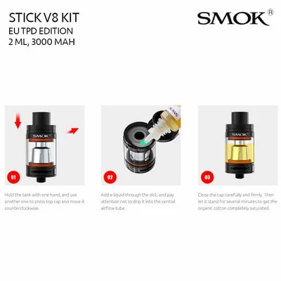 SMOK Stick V8 TPD Kit Filling
