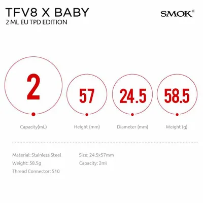 SMOK TFV8 X-Baby Specs
