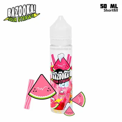 Bazooka Sour Straws Watermelon Ice