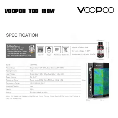 Voopoo Too Specification