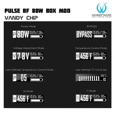 Vandy Vape Pulse BF 80W Box Modes