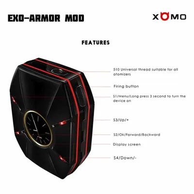 Xomo Exo Armor Mod Features