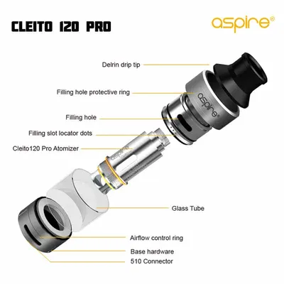 Aspire Cleito 120 Pro Exploded View