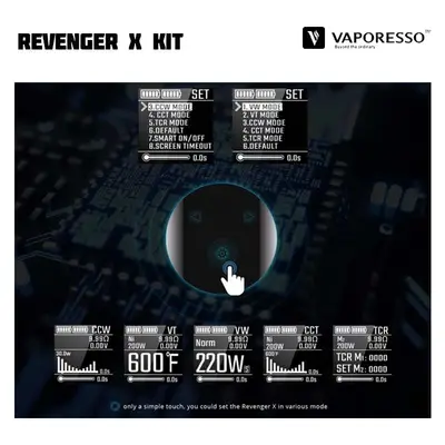 Vaporesso Revenger X Kit Settings