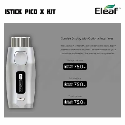 Eleaf iStick Pico X Kit Interface