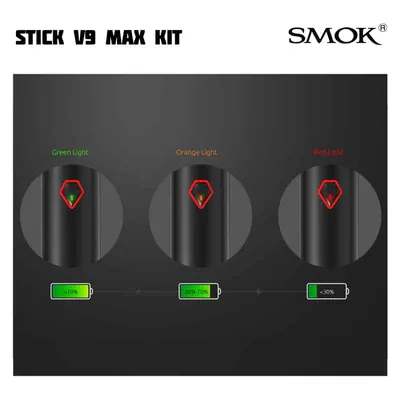 SMOK Stick V9 Max Kit Battery Light