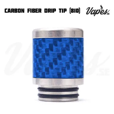 Carbon Fiber Drip tip 810 Blue