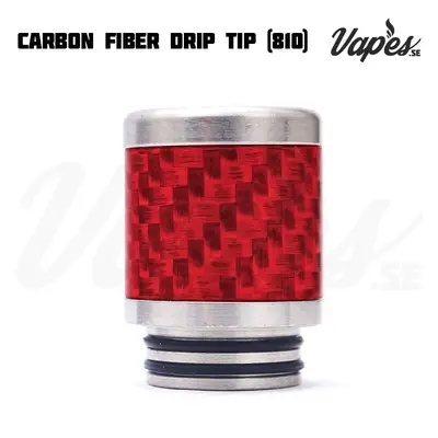 Carbon Fiber Drip tip 810 Red