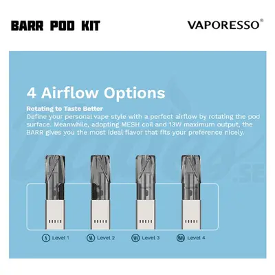 Vaporesso BARR Pod Kit Airflow