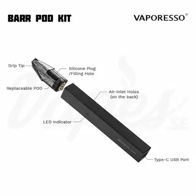 Vaporesso BARR Pod Kit Specification
