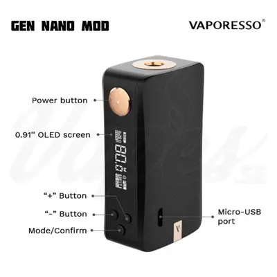 Vaporesso Gen Nano Mod Specifications