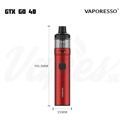 Vaporesso GTX GO 40 Size