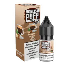 Moreish Puff Brewed - Hazelnut Vienna Coffee (10 ml, 10 mg, Nikotinsalt)
