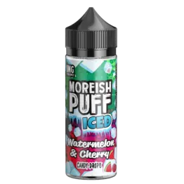 Moreish Puff Iced - Watermelon & Cherry Candy Drops (100 ml, Shortfill)