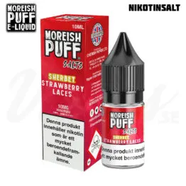 Moreish Puff Sherbet - Strawberry Laces (10 ml, 10 mg, Nikotinsalt)
