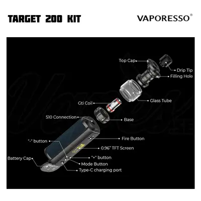 Vaporesso Target 200 Kit (220 W, 8 ml)