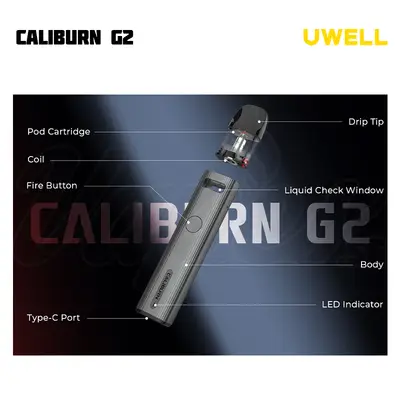 Uwell Caliburn G2 Kit (2 ml, 750 mAh)