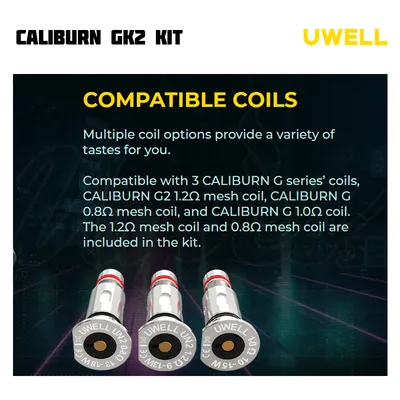 Uwell Caliburn GK2 Kit (2 ml, 690 mAh)