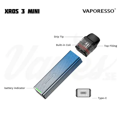Vaporesso XROS 3 Mini Pod Kit (2 ml, 1000 mAh)