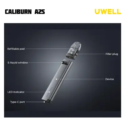 Uwell Caliburn A2S Pod Kit (2 ml, 520 mAh)