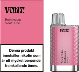 Vont Cube - Bubblegum (20 mg, Engångs vape)