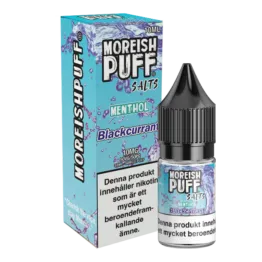 Moreish Puff Menthol - Blackcurrant (10 ml, 10 mg, Nikotinsalt)