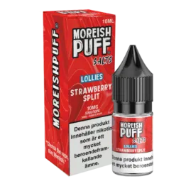 Moreish Puff Lollies - Strawberry Split (10 ml, 10 mg, Nikotinsalt)