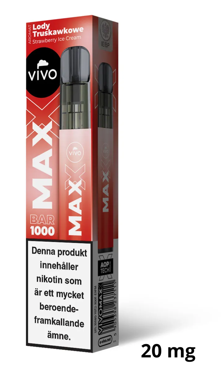 Vivo MAX - Strawberry Ice Cream (20 mg, Disposable)