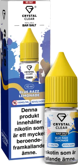 Crystal Clear - Blue Razz Lemonade (10 ml, 14 mg Nikotinsalt)