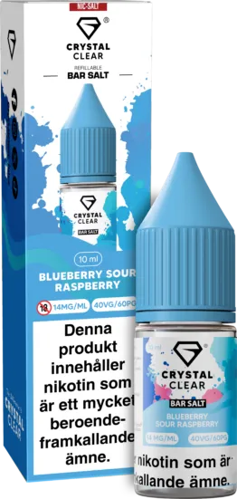 Crystal Clear - Blueberry Sour Raspberry (10 ml, 14 mg Nikotinsalt)