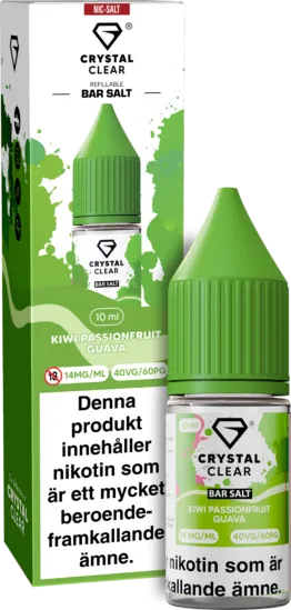 Crystal Clear - Kiwi Passion Guava (10 ml, 14 mg Nikotinsalt)