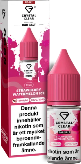 Crystal Clear - Strawberry Watermelon Ice (10 ml, 14 mg Nikotinsalt)