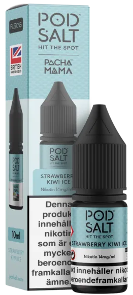 Pod Salt Fusions - Pachamama Strawberry Kiwi Ice (10 ml, 14 mg, Nikotinsalt)