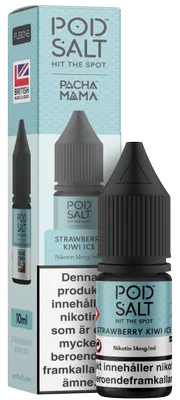 Pod Salt Fusions - Pachamama Strawberry Kiwi Ice (10 ml, 14 mg, Nikotinsalt)