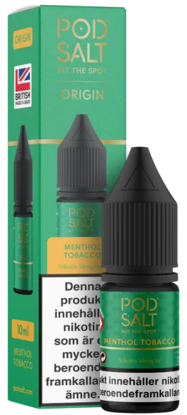 Pod Salt Origin - Menthol Tobacco (10 ml, 14 mg, Nikotinsalt)