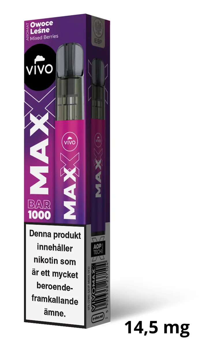 Vivo MAX - Mixed Berries (14,5 mg, Disposable)