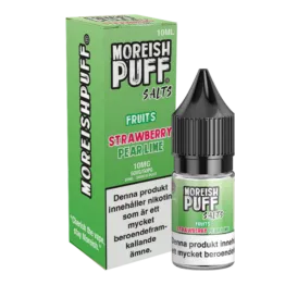 Moreish Puff Fruits - Strawberry Pear & Lime (10 ml, 10 mg, Nikotinsalt)