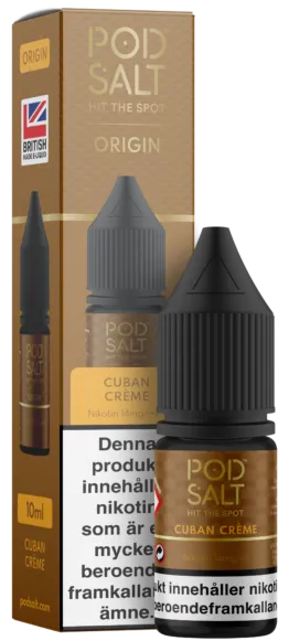 Pod Salt Origin - Cuban Creme (10 ml, 14 mg, Nikotinsalt)