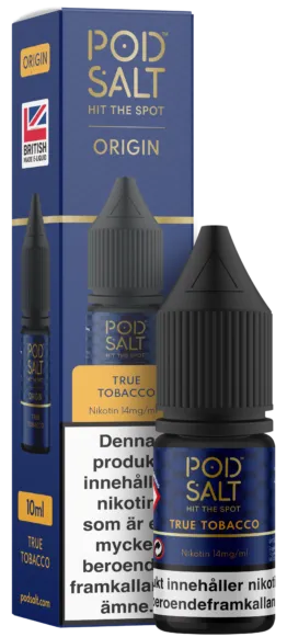Pod Salt Origin - True Tobacco (10 ml, 14 mg, Nikotinsalt)